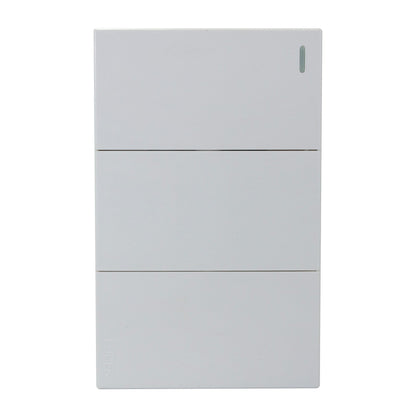 PLACA LUCEK FLAT 3 APAGADORES SENCILLOS BLANCA