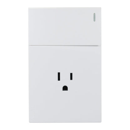 PLACA LUCEK FLAT 1 APAGADOR SENCILLO 1 CONTACTO BLANCA