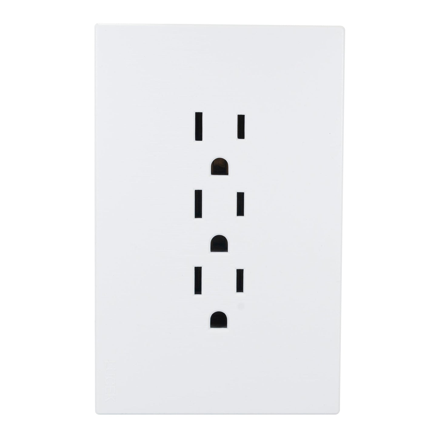 PLACA LUCEK FLAT 3 CONTACTOS BLANCA