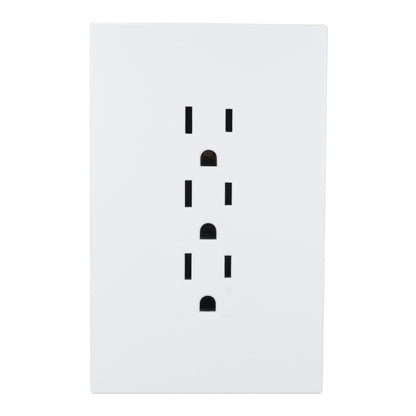 PLACA LUCEK FLAT 3 CONTACTOS BLANCA
