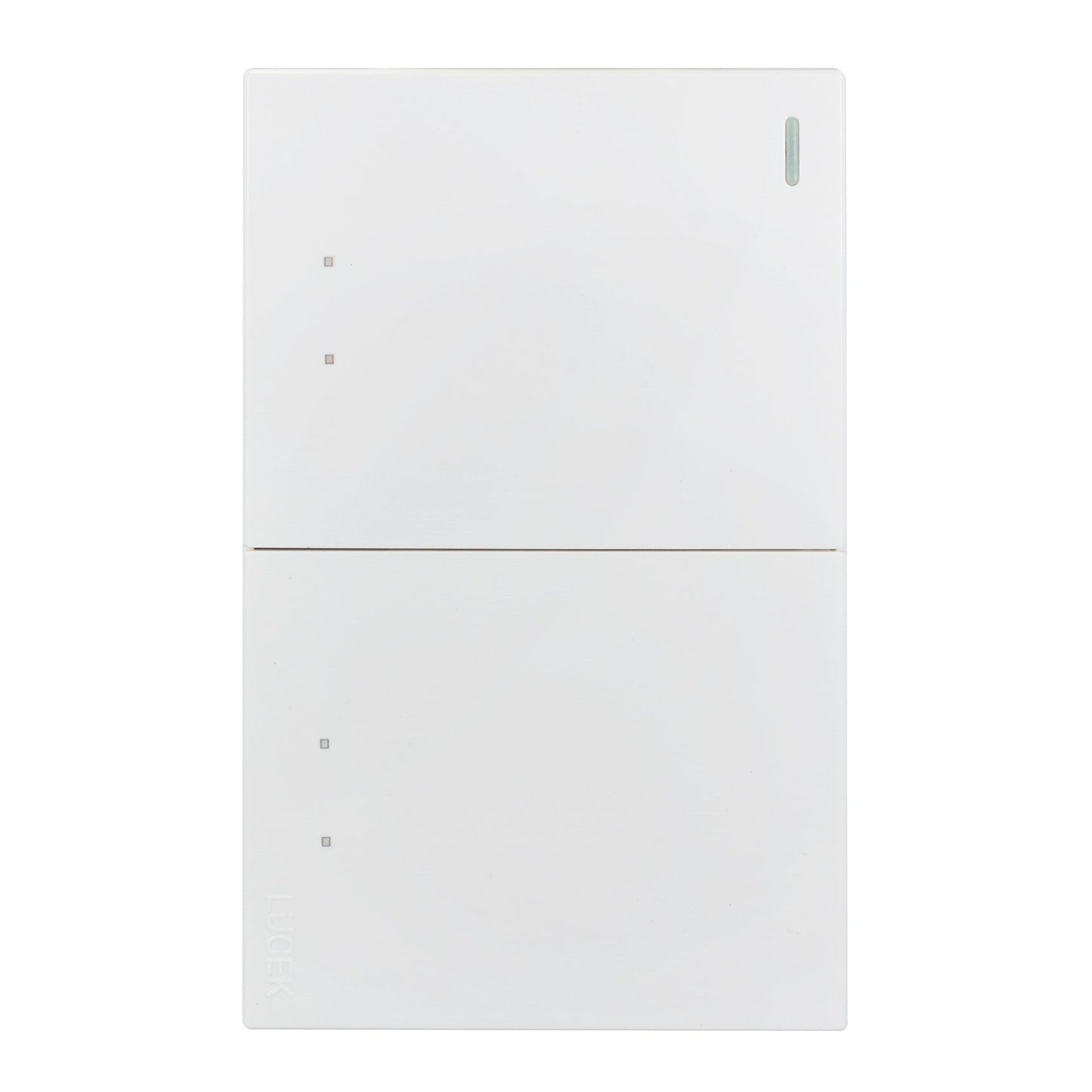 PLACA LUCEK FLAT 2 APAGADORES ESCALERA BLANCA