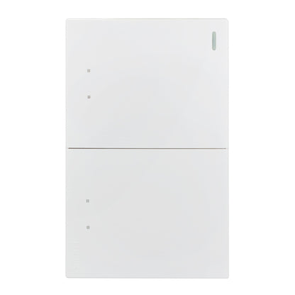 PLACA LUCEK FLAT 2 APAGADORES ESCALERA BLANCA