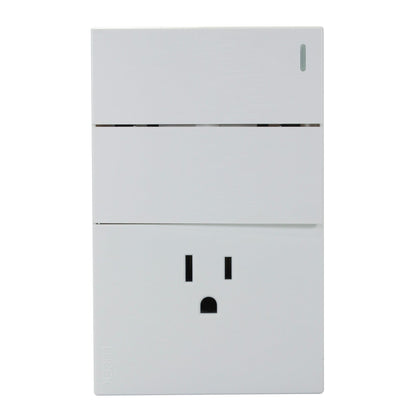 PLACA LUCEK FLAT 2 APAGADORES SENCILLOS 1 CONTACTO BLANCA