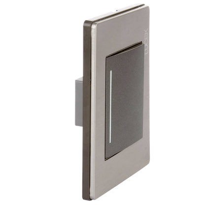 Placa Lucek metal 1 apagador escalera anonizado