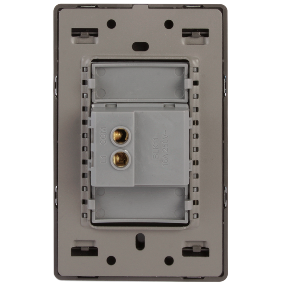 Placa Lucek metal 1 apagador escalera anonizado