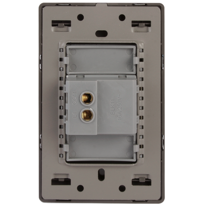 Placa Lucek metal 1 apagador escalera anonizado