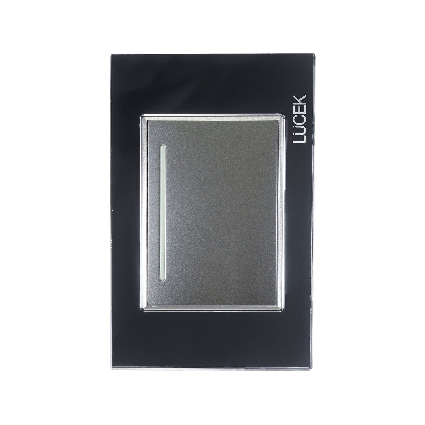 Placa Lucek 1 apagador sencillo de 3 Módulos cristal espejo