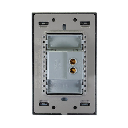 Placa Lucek 1 apagador sencillo de 3 Módulos cristal espejo