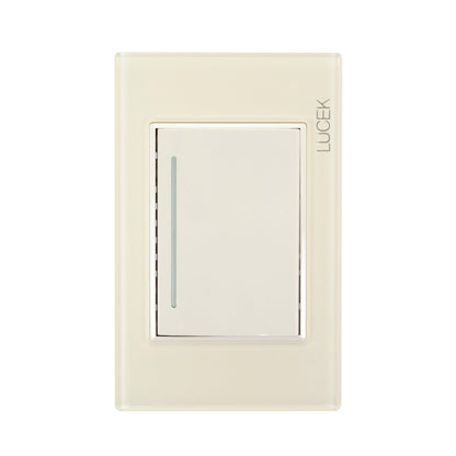 Placa Lucek colors apagador sencillo hueso