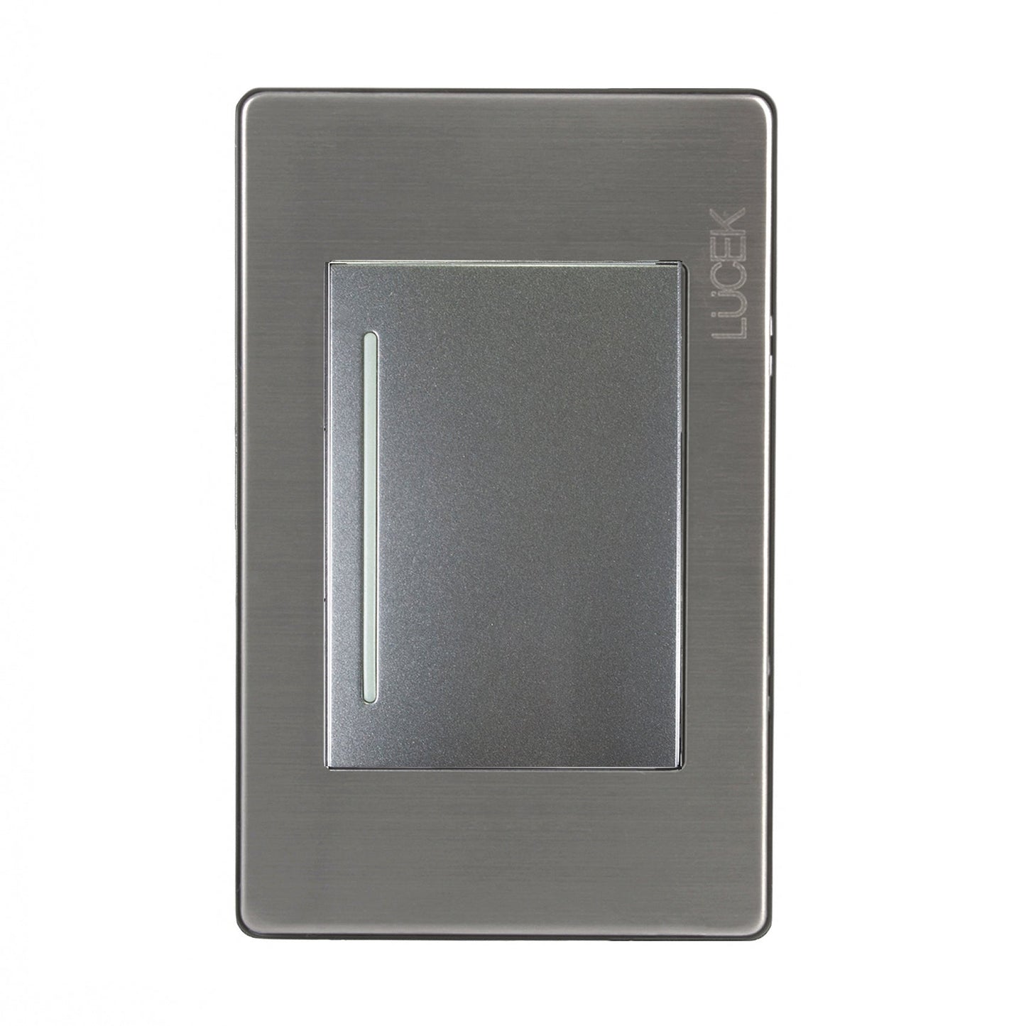 Placa Lucek metal 1 apagador sencillo anonizada