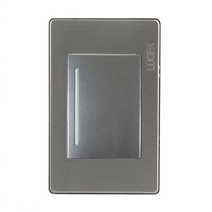 Placa Lucek metal 1 apagador sencillo anonizada