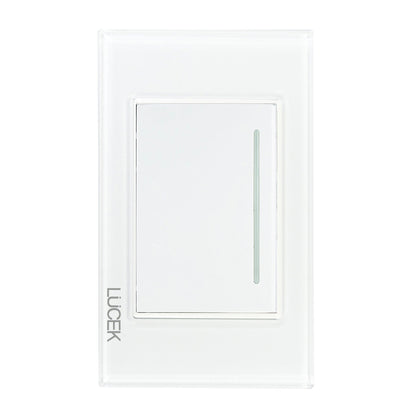 Placa Lucek crystal apagador escalera blanco/blanco