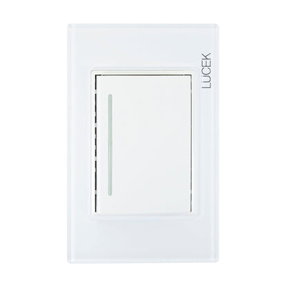 Placa Lucek colors apagador escalera blanco