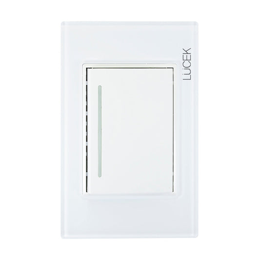 Placa Lucek colors apagador escalera blanco