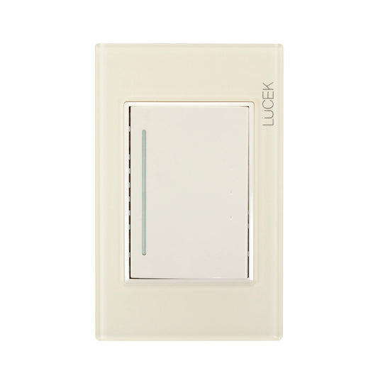 Placa Lucek colors apagador escalera hueso
