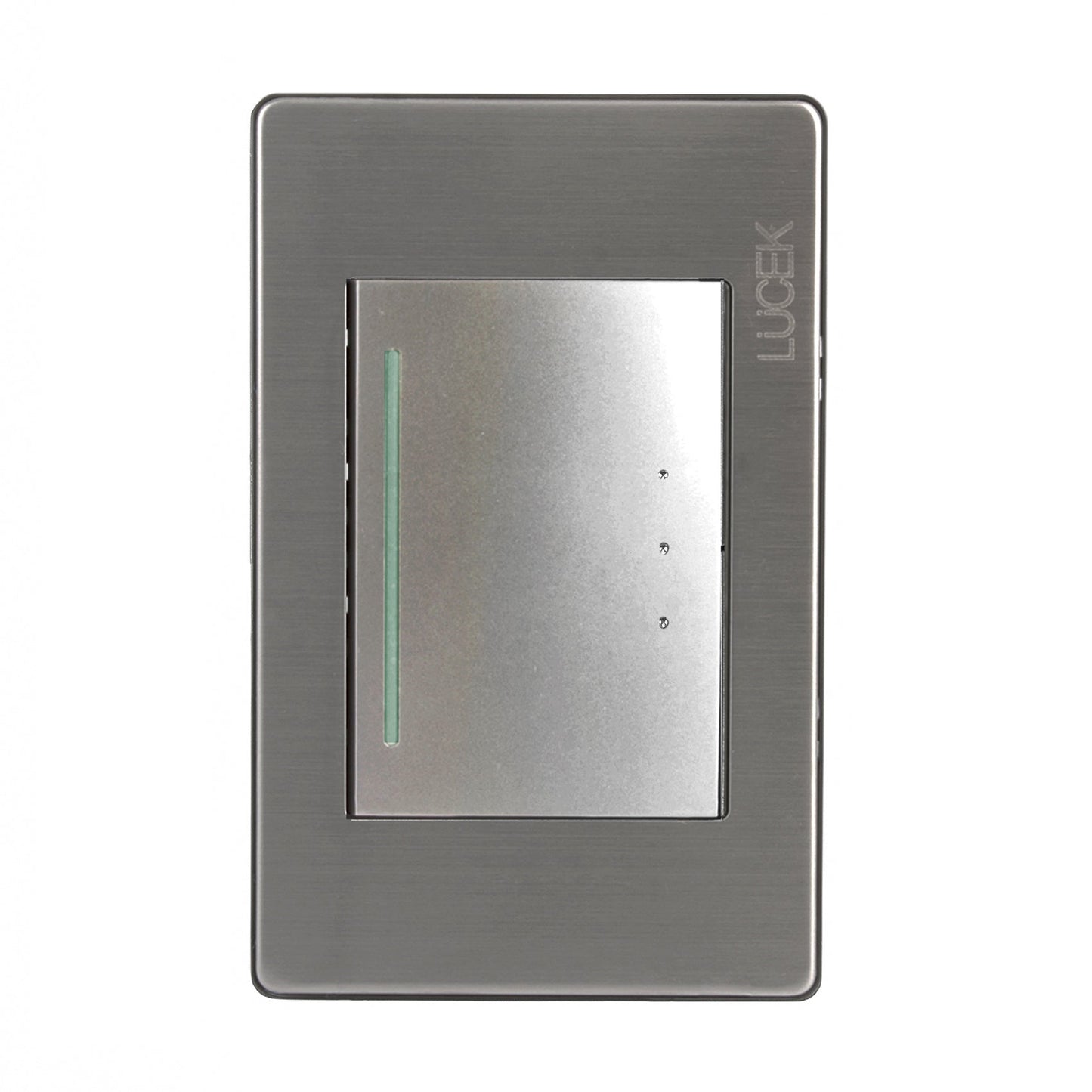 Placa Lucek metal 1 apagador sencillo plata