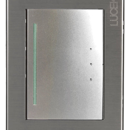Placa Lucek metal 1 apagador sencillo plata