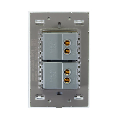 Placa Lucek colors c/2 apagadores sencillos blanco