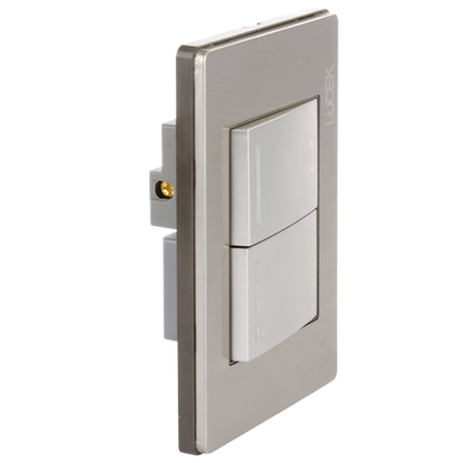Placa Lucek metal apag sencillo apag escalera plata