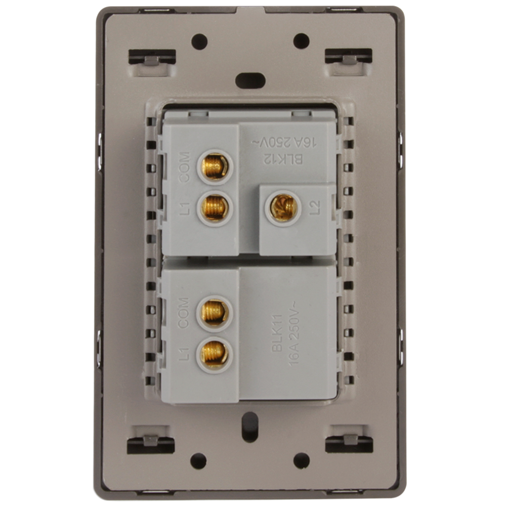 Placa Lucek metal apag sencillo apag escalera plata