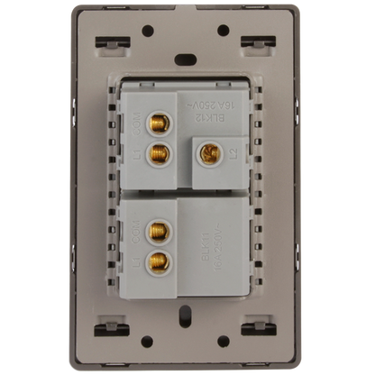 Placa Lucek metal apag sencillo apag escalera plata