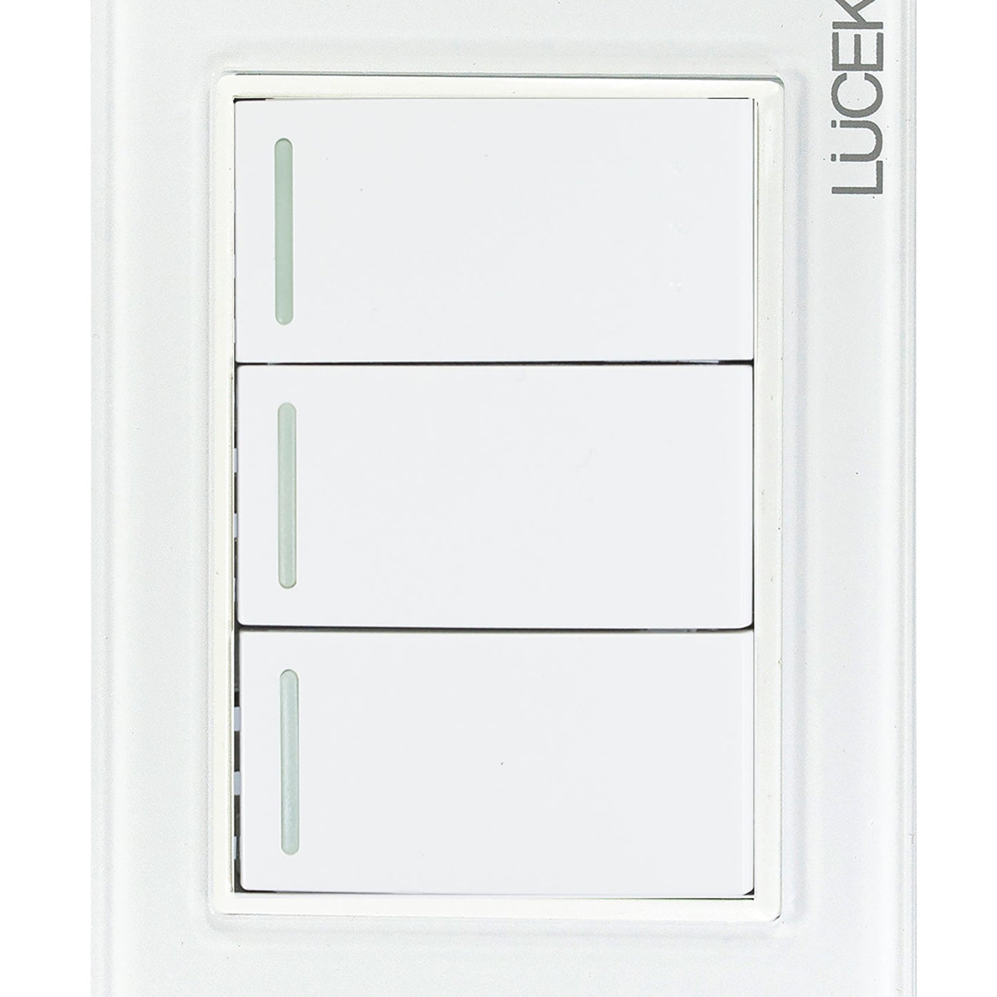 Placa Lucek crystal c/2 apagadores sencillo y escalera b/b