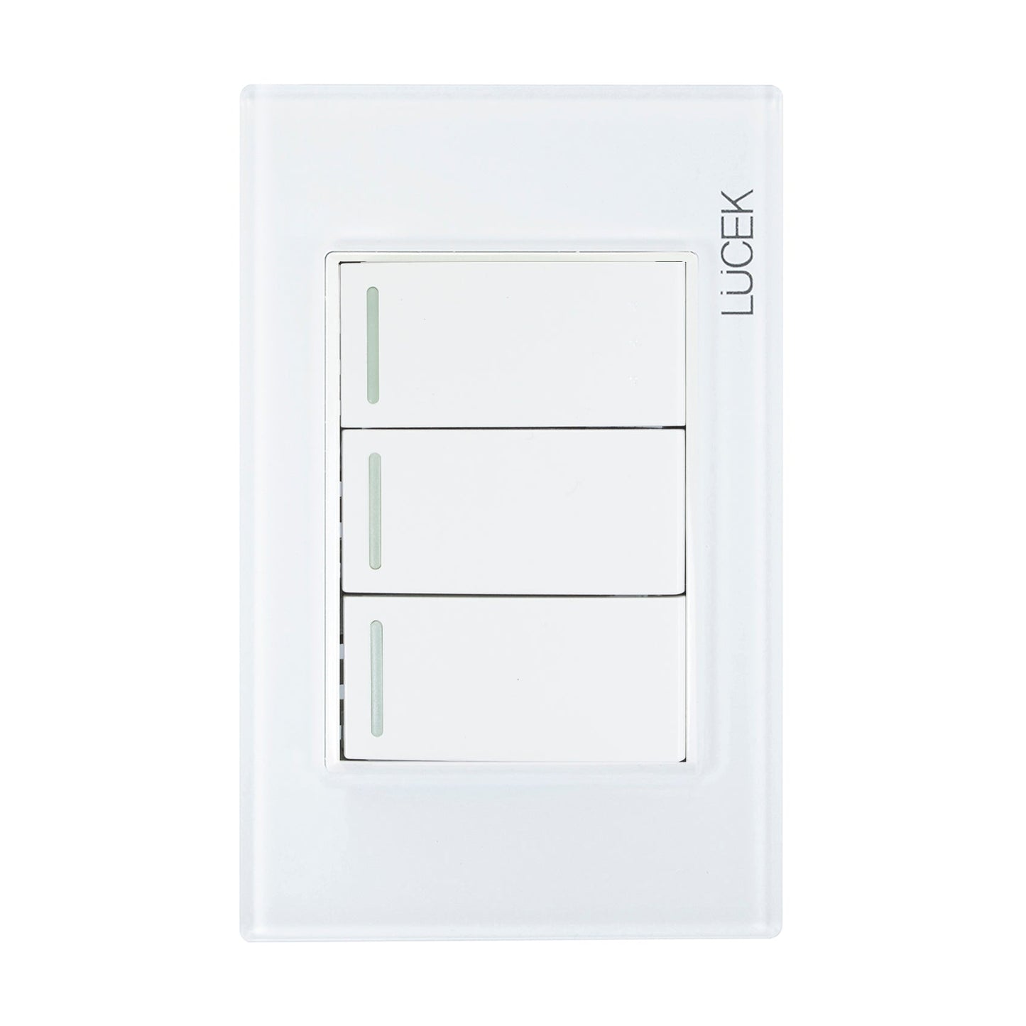 Placa Lucek colors c/2 apagadores sencillos y escalera blanc