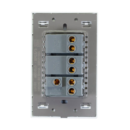 Placa Lucek colors c/2 apagadores sencillos y escalera blanc