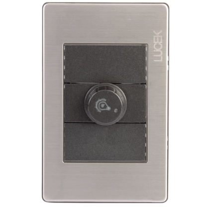 Placa Lucek metal dimmer anonizado