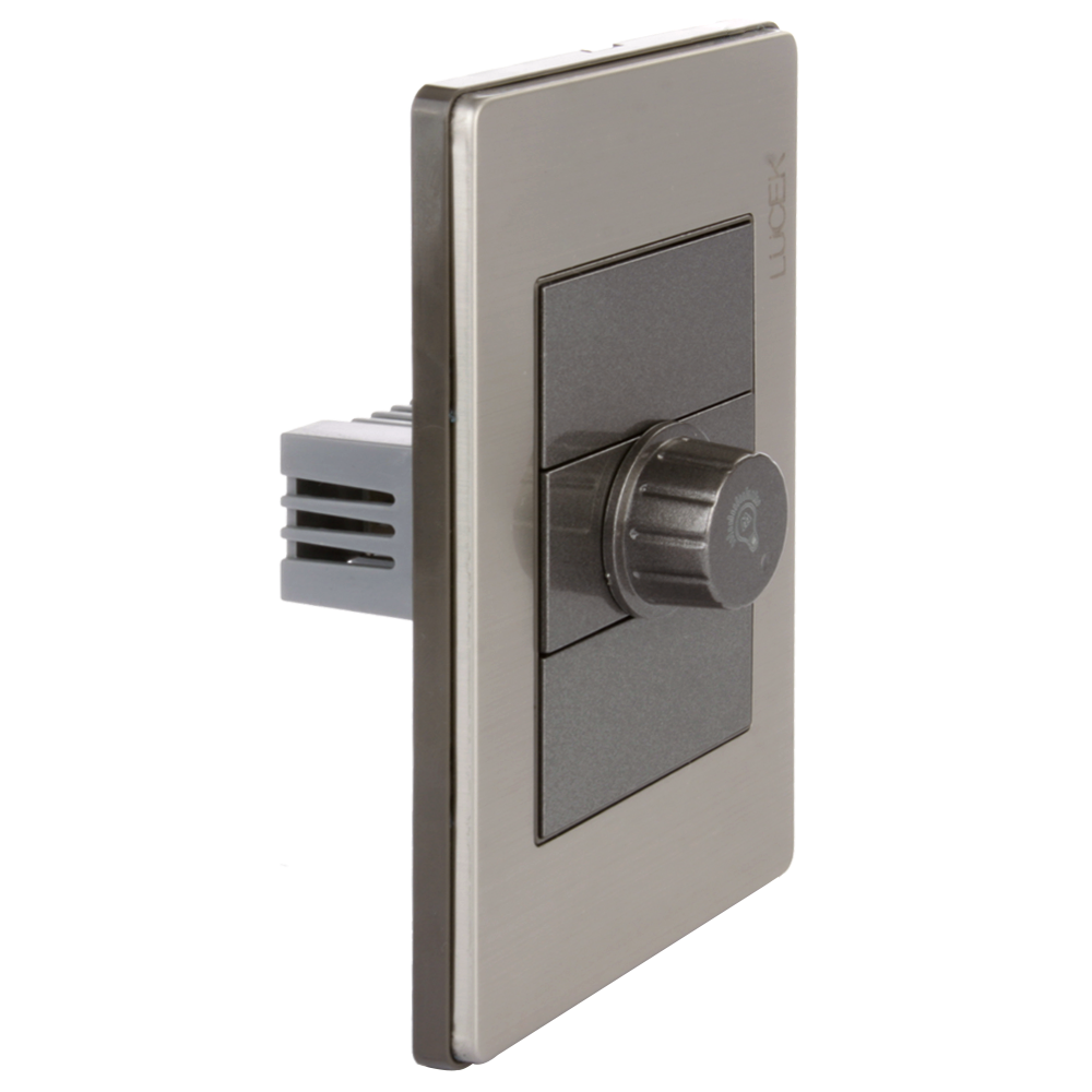 Placa Lucek metal dimmer anonizado
