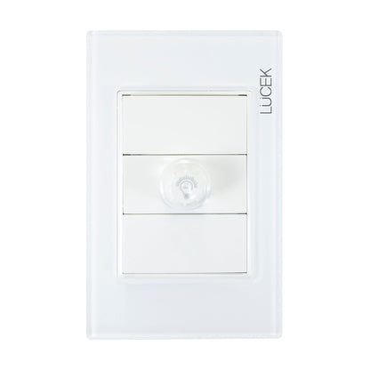 Placa Lucek colors dimmer blanco