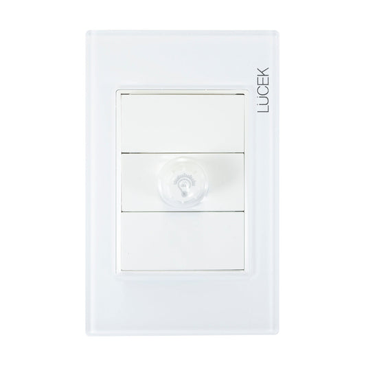 Placa Lucek colors dimmer blanco