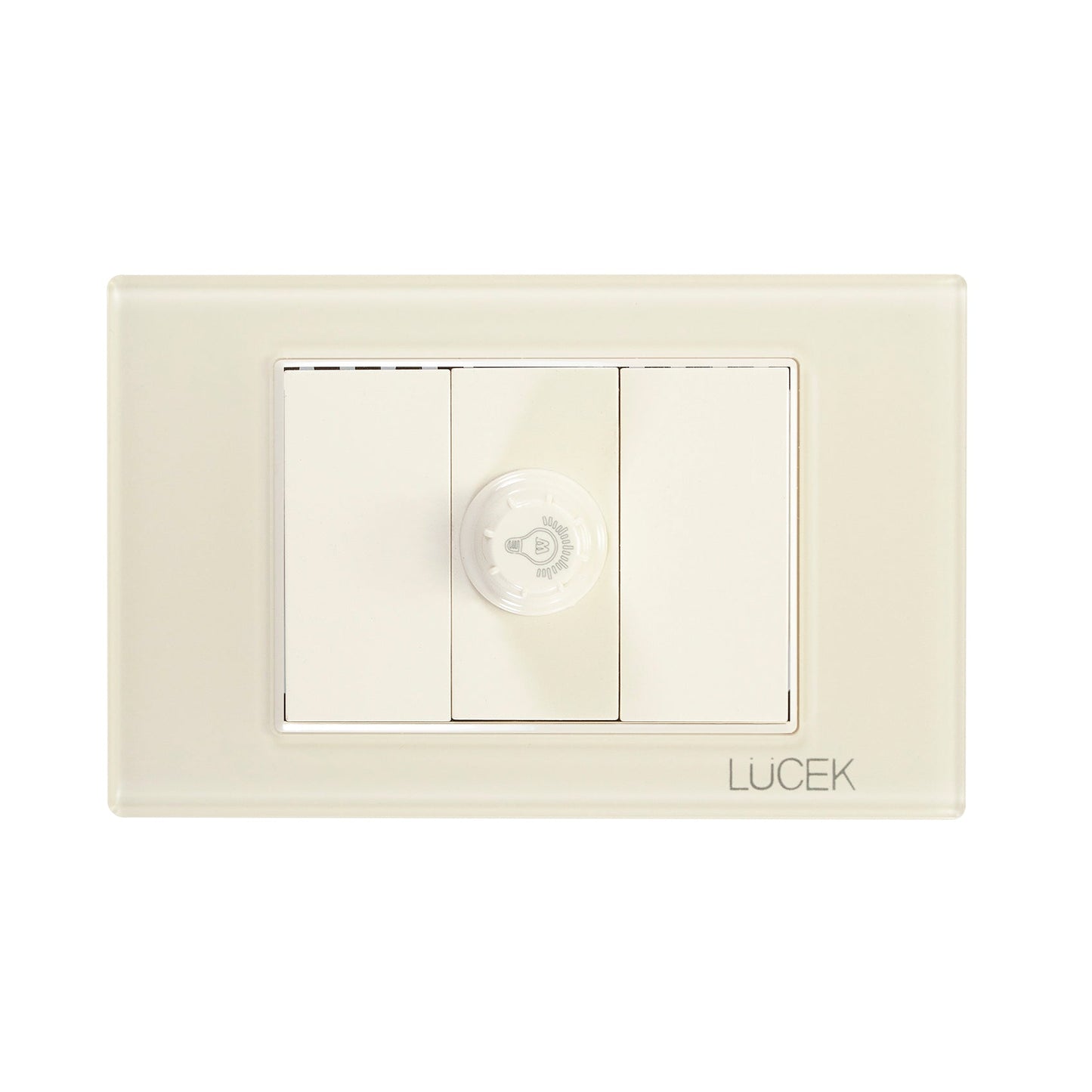 Placa Lucek colors dimmer hueso