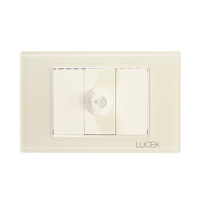 Placa Lucek colors dimmer hueso