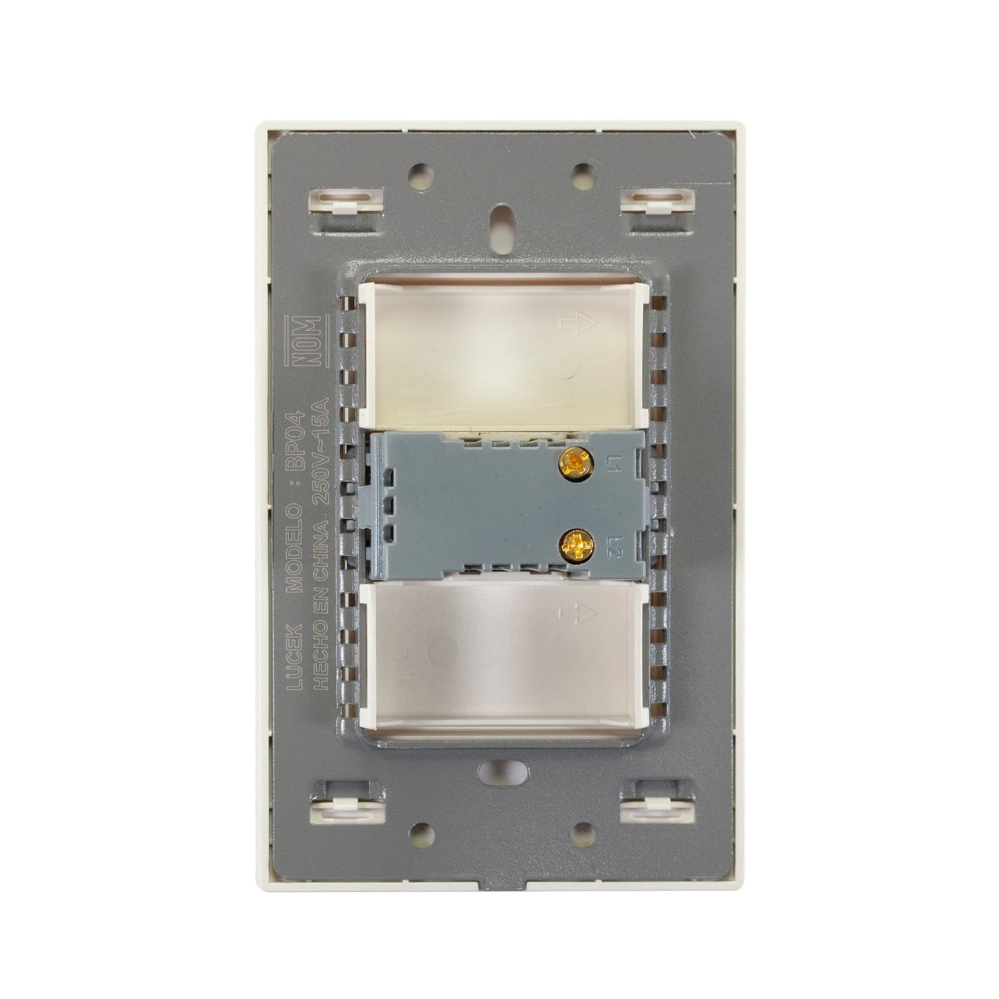 Placa Lucek colors dimmer hueso