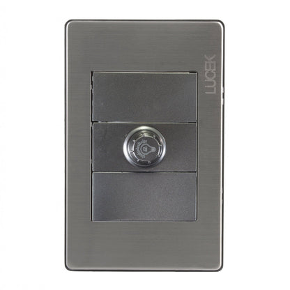 Placa Lucek metal dimmer anonizado
