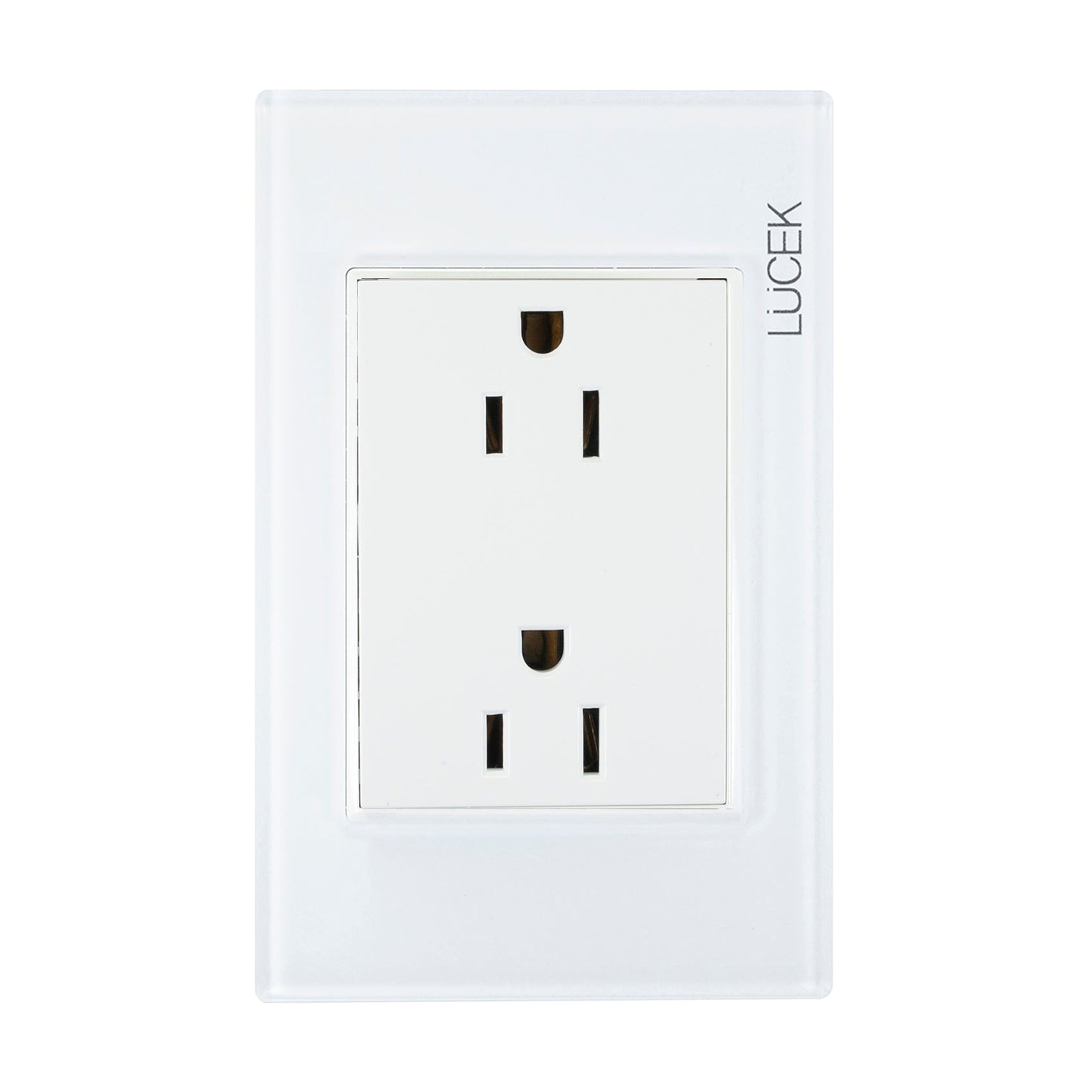 Placa Lucek colors contacto duplex blanco