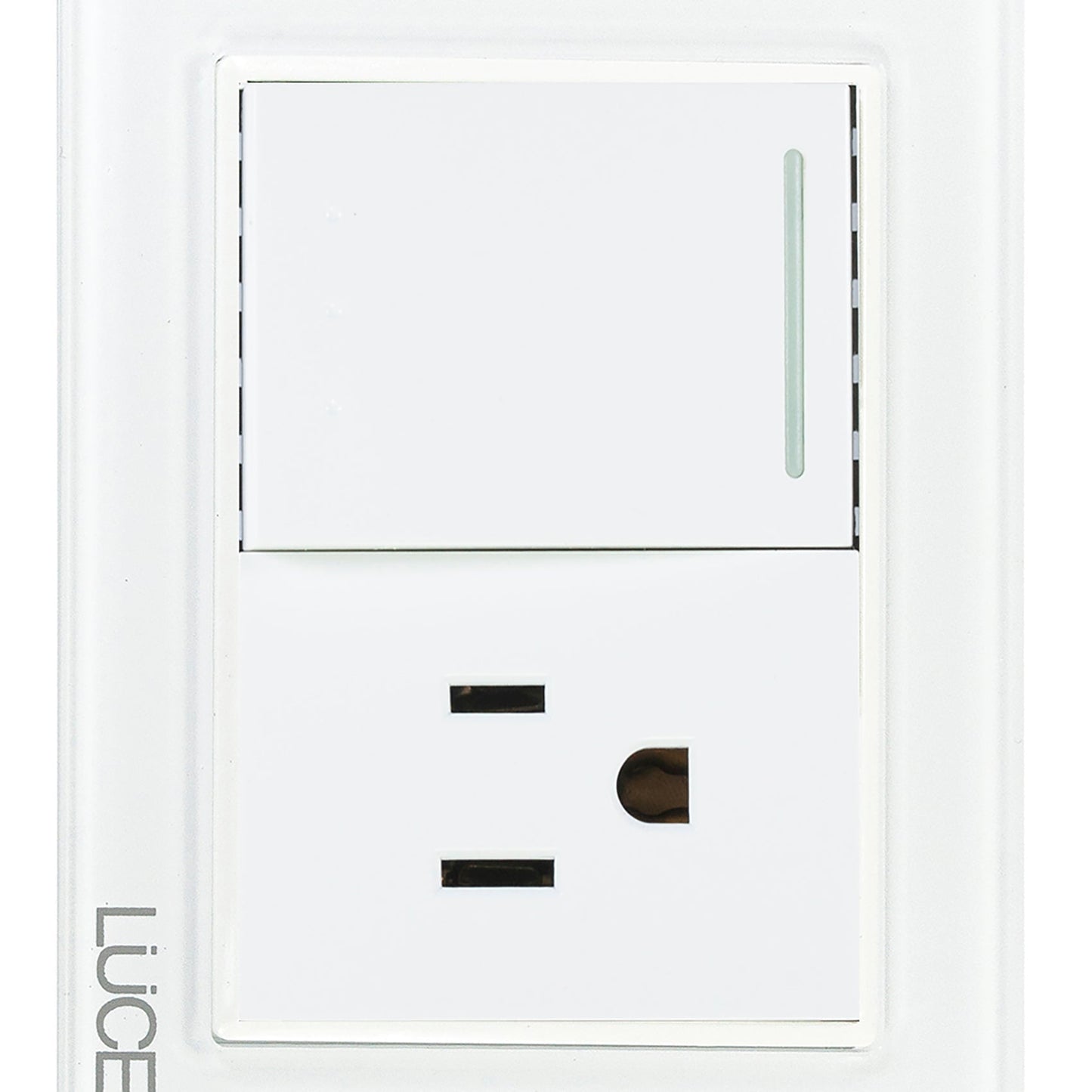 Placa Lucek crystal contacto y apagador escalera blanco/blan