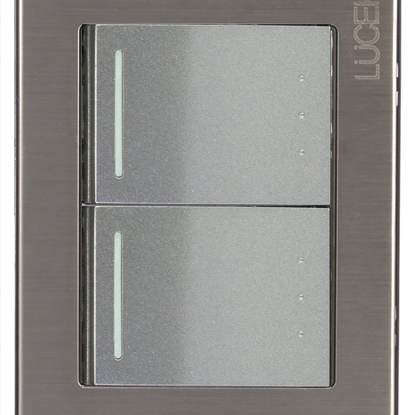 Placa Lucek metalica con 2 apagadores de escalera 1.5 Módulo