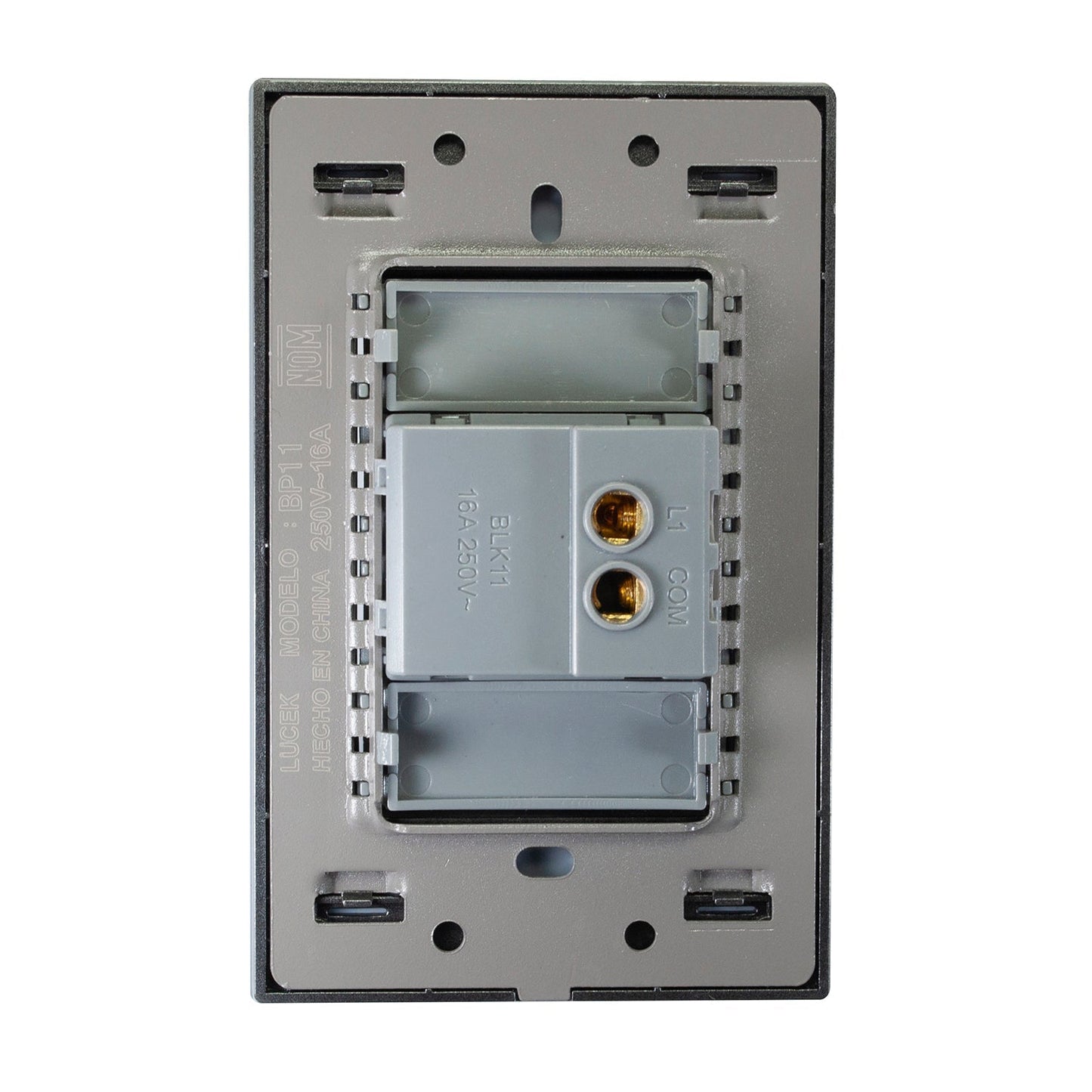 Placa Lucek metal Botón timbre anonizado