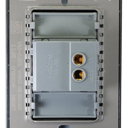 Placa Lucek metal Botón timbre anonizado