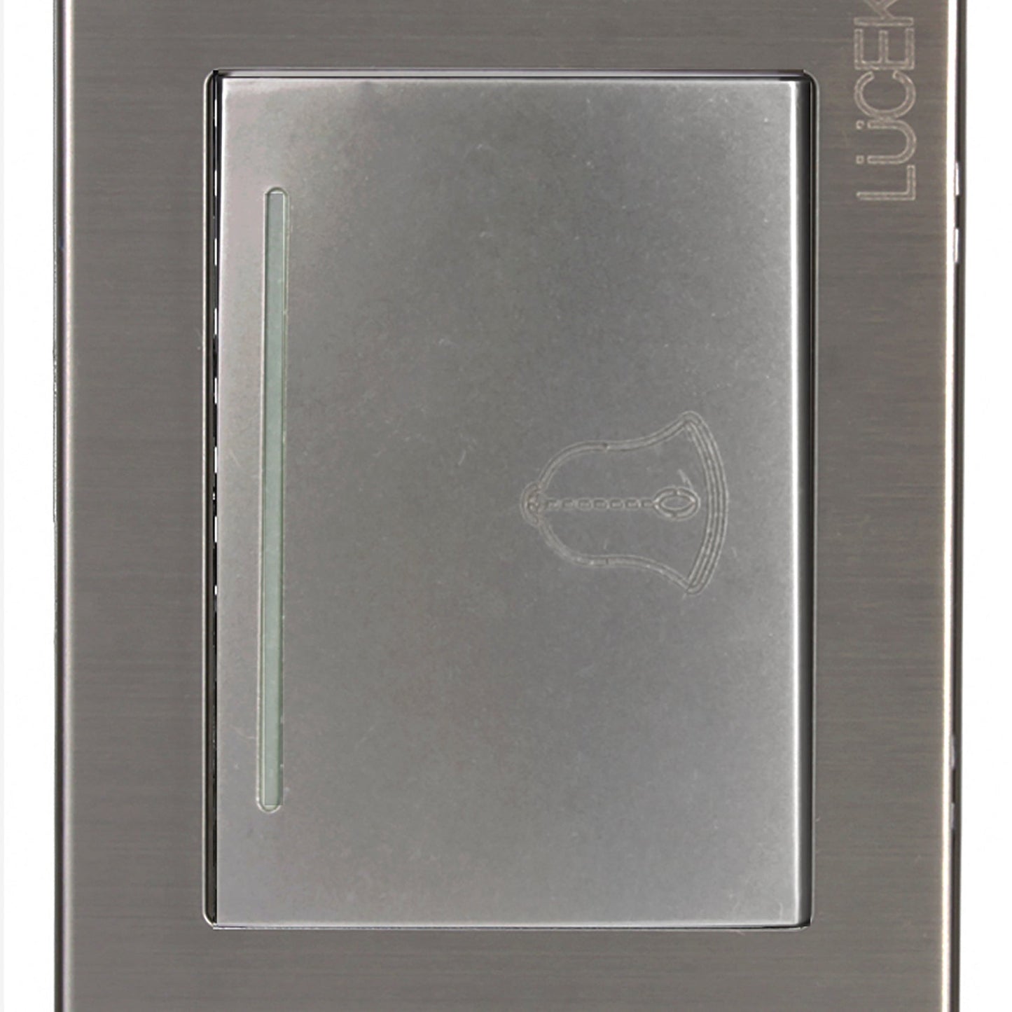 Placa Lucek metal Botón timbre plata