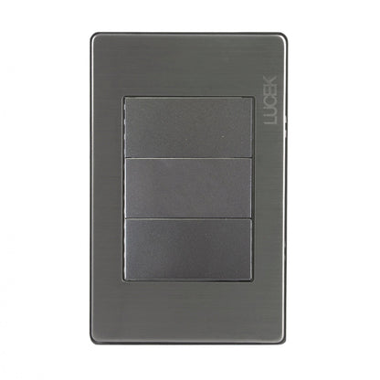 Placa Lucek metalica ciega anonizada
