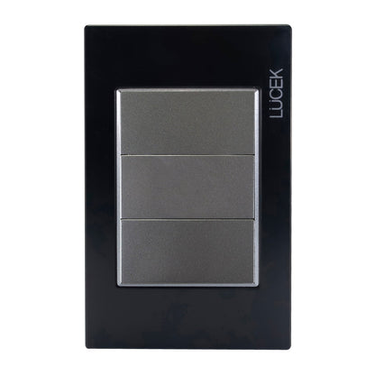 Placa Lucek colors ciega negro
