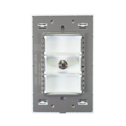Placa Lucek colors toma coaxial blanco