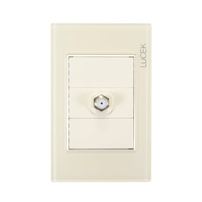 Placa Lucek colors toma coaxial hueso