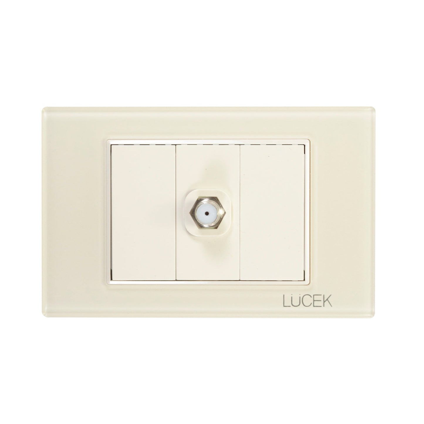 Placa Lucek colors toma coaxial hueso