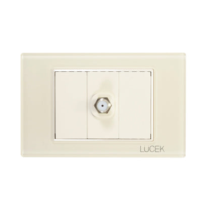 Placa Lucek colors toma coaxial hueso