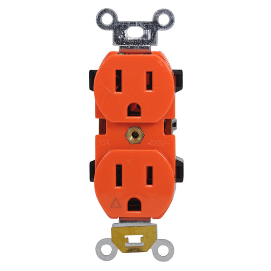 CONTACTO CNX DUPLEX ATERRIZADO OCULTO COLOR NARANJA