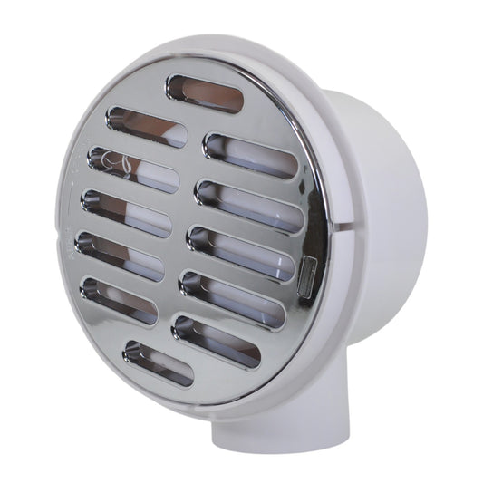 COLADERA CNX LATERAL REDONDA 5"" ABS CROMADA"